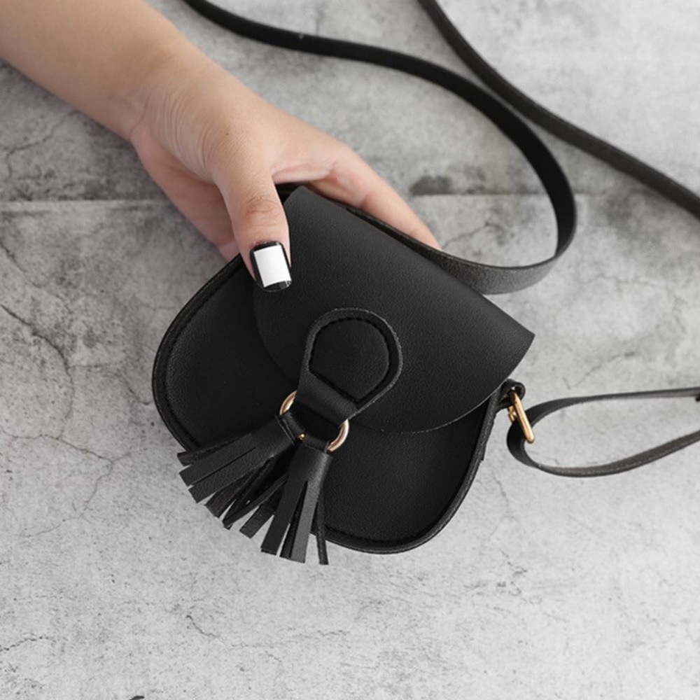 Autumn Crossbody Shoulder Tassel Vegan Leather Bag